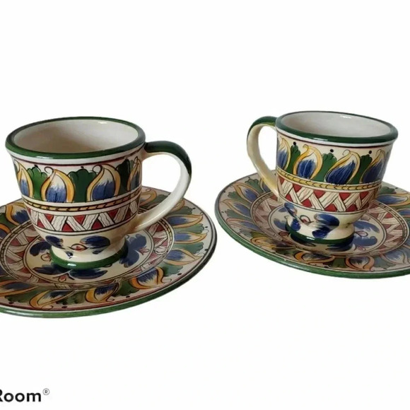Deruta Tabletops Unlimited 2 ea. Plates & Cups - Picture 2 of 11